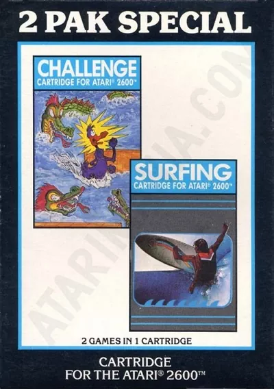 The cover of the game «2 Pak Special Black - Challenge,Surfing (HES) (PAL) [a1]»