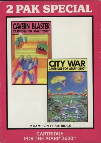 The cover of the game «2 Pak Special Magenta - CaveBlast,City War (1992) (HES) (PAL)»