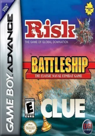 The cover of the game «3 In 1 - Risk BattleShip Clue»