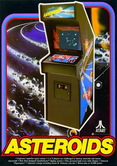 The cover of the game «Asteroids»