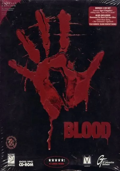 The cover of the game «Blood»