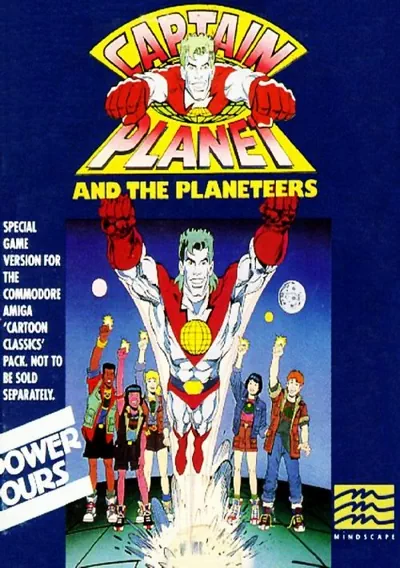 The cover of the game «Captain Planet And The Planeteers»