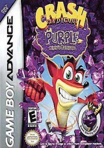 The cover of the game «Crash Bandicoot - Purple Riptos Rampage»