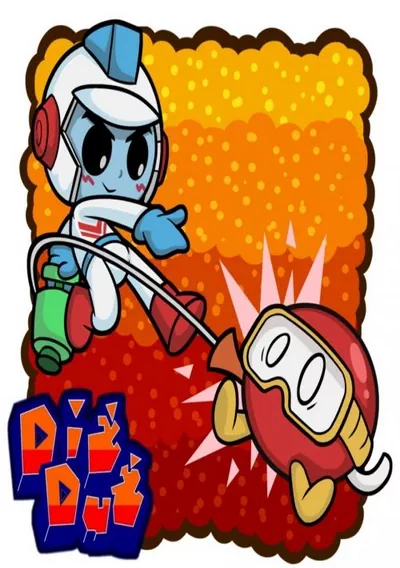 The cover of the game «Dig Dug»