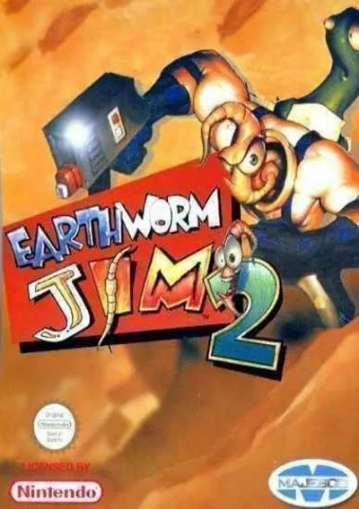 The cover of the game «Earthworm Jim 2 (E)»