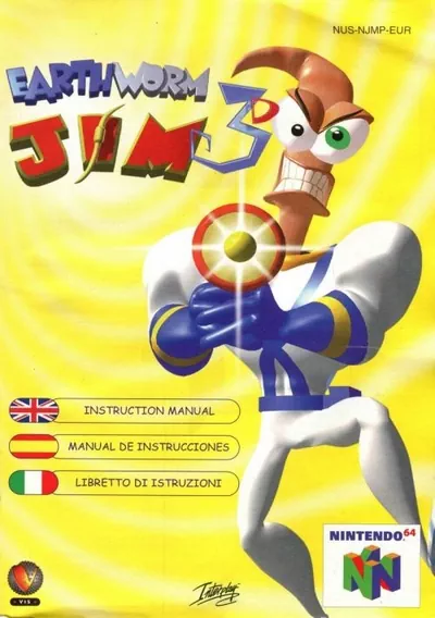 The cover of the game «Earthworm Jim 3D (Europe)»