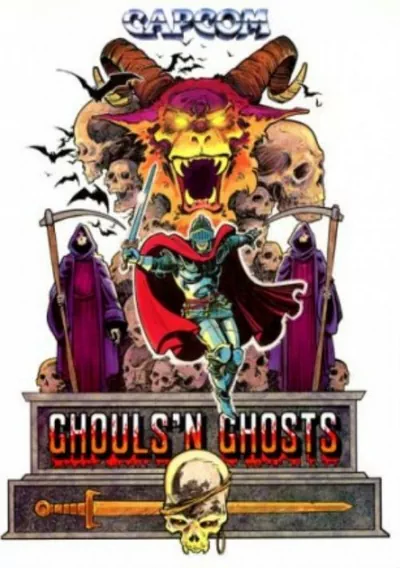 The cover of the game «GHOULS'N GHOSTS»