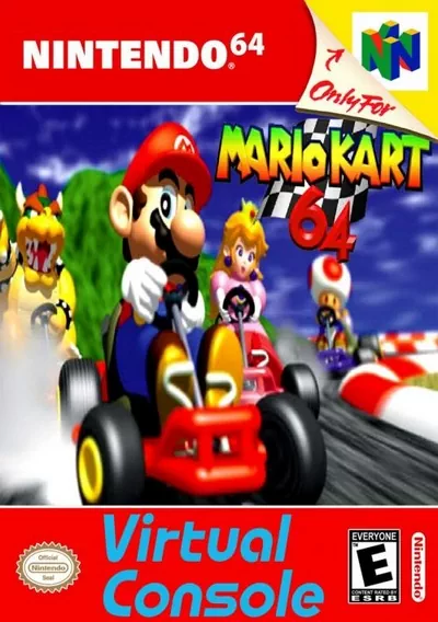 The cover of the game «Mario Kart 64»