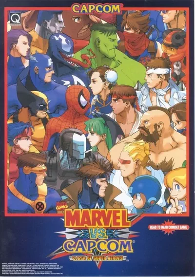 The cover of the game «Marvel Vs. Capcom: Clash of Super Heroes»