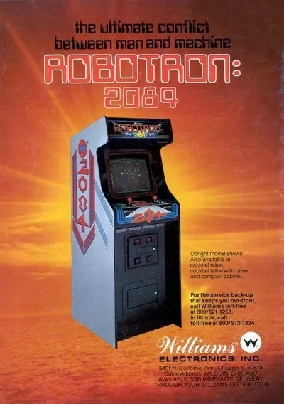 The cover of the game «Robotron - 2084 (Solid Blue label)»