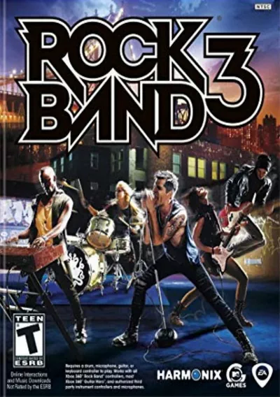 The cover of the game «Rock Band 3 (E)»