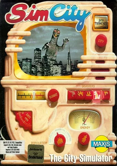 The cover of the game «Sim Town»