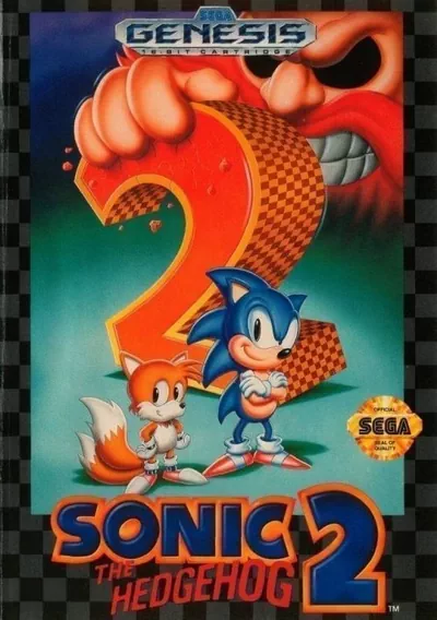 The cover of the game «Sonic the Hedgehog 2»