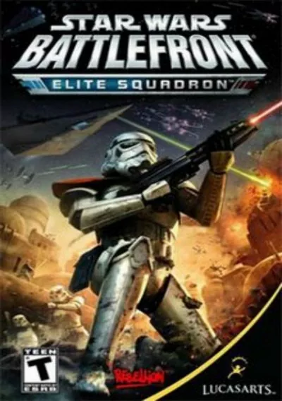 The cover of the game «Star Wars - Battlefront - Elite Squadron (US)»