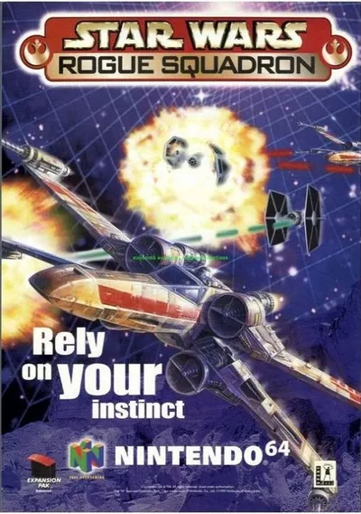 The cover of the game «Star Wars - Rogue Squadron (E)»