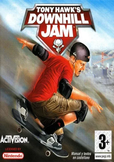 The cover of the game «Tony Hawk's Downhill Jam (E)(Supremacy)»