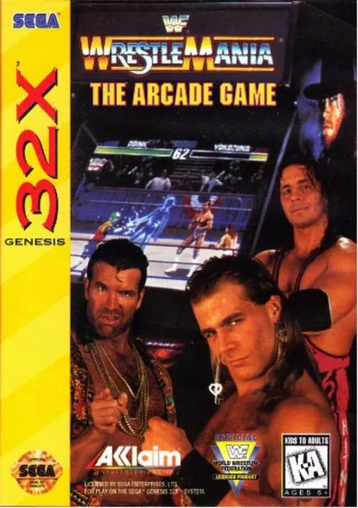 The cover of the game «WWF - Wrestlemania Arcade»